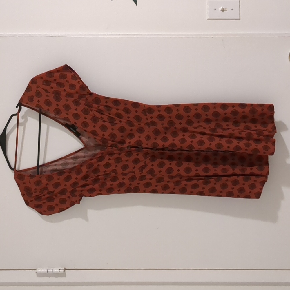 Forever 21 Boho Pattern Burnt Orange Dress